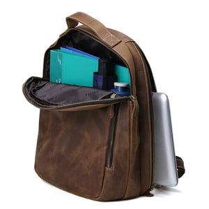 Genuine Leather Laptop Backpack