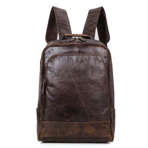 Real Leather Unisex Vintage Style Daily Backpack