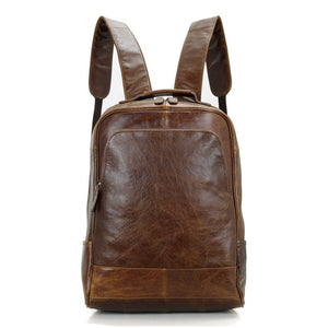 Real Leather Unisex Vintage Style Daily Backpack