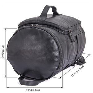 17inches Genuine Leather Vintage Casual Backpack