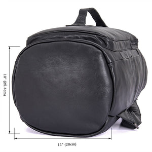 17inches Genuine Leather Vintage Casual Backpack