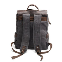 Load image into Gallery viewer, Canvas Genuine Leather Vintage Bagpack