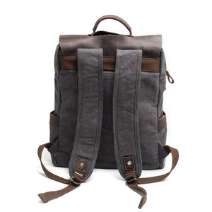 Canvas Genuine Leather Vintage Bagpack