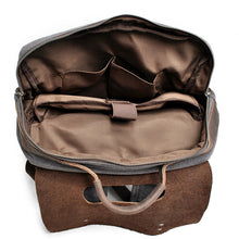 Load image into Gallery viewer, Canvas Genuine Leather Vintage Bagpack