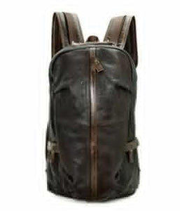 Genuine Leather Men Backpack