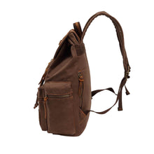 Load image into Gallery viewer, Canvas Backpac Vintage Canvas Leather Backpack Hiking Daypacks Computers Laptop