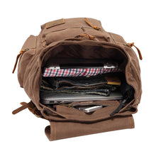 Load image into Gallery viewer, Canvas Backpac Vintage Canvas Leather Backpack Hiking Daypacks Computers Laptop