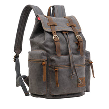 Load image into Gallery viewer, Canvas Backpac Vintage Canvas Leather Backpack Hiking Daypacks Computers Laptop