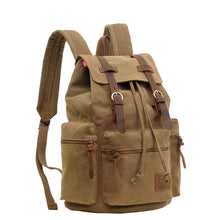 Load image into Gallery viewer, Canvas Backpac Vintage Canvas Leather Backpack Hiking Daypacks Computers Laptop