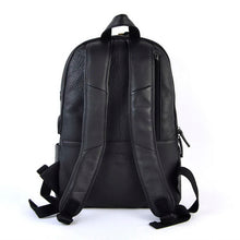 Load image into Gallery viewer, Men&#39;s Genuine Leather Backpack with USB Ear Plug Hole