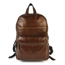 Load image into Gallery viewer, Men&#39;s Genuine Leather Backpack with USB Ear Plug Hole