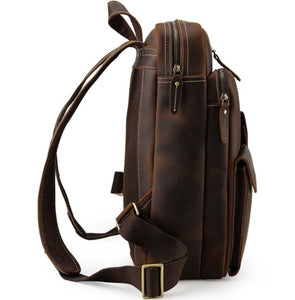 Genuine Leather Vintage Style Backpack