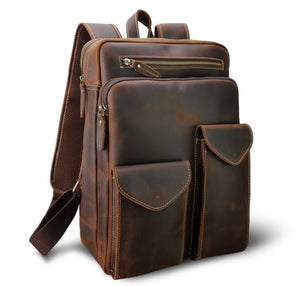 Genuine Leather Vintage Style Backpack