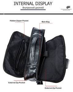 First Layer Cowhide Men's Laptop Backpacks