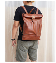 Load image into Gallery viewer, First Layer Real Skin Leather Backpacks