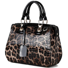 Load image into Gallery viewer, Leopard Pattern Genuine Leather Women&#39;s Handbags