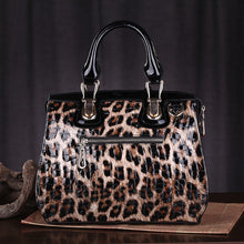 Load image into Gallery viewer, Leopard Pattern Genuine Leather Women&#39;s Handbags