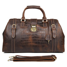 Load image into Gallery viewer, Vintage Genuine Cowhide Leather Travel Handbag