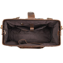 Load image into Gallery viewer, Vintage Genuine Cowhide Leather Travel Handbag