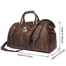 Load image into Gallery viewer, Vintage Genuine Cowhide Leather Travel Handbag