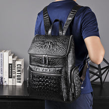 Load image into Gallery viewer, Crocodile pattern cowhide leather Backpack